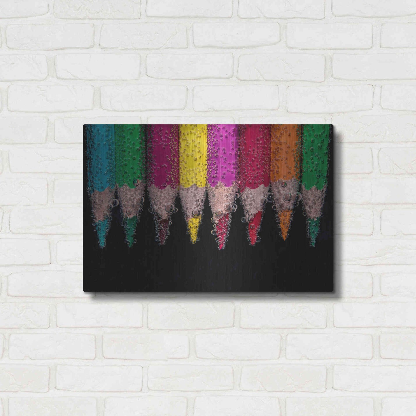 Luxe Metal Art 'Bubbly' by Epic Portfolio, Metal Wall Art,24x16