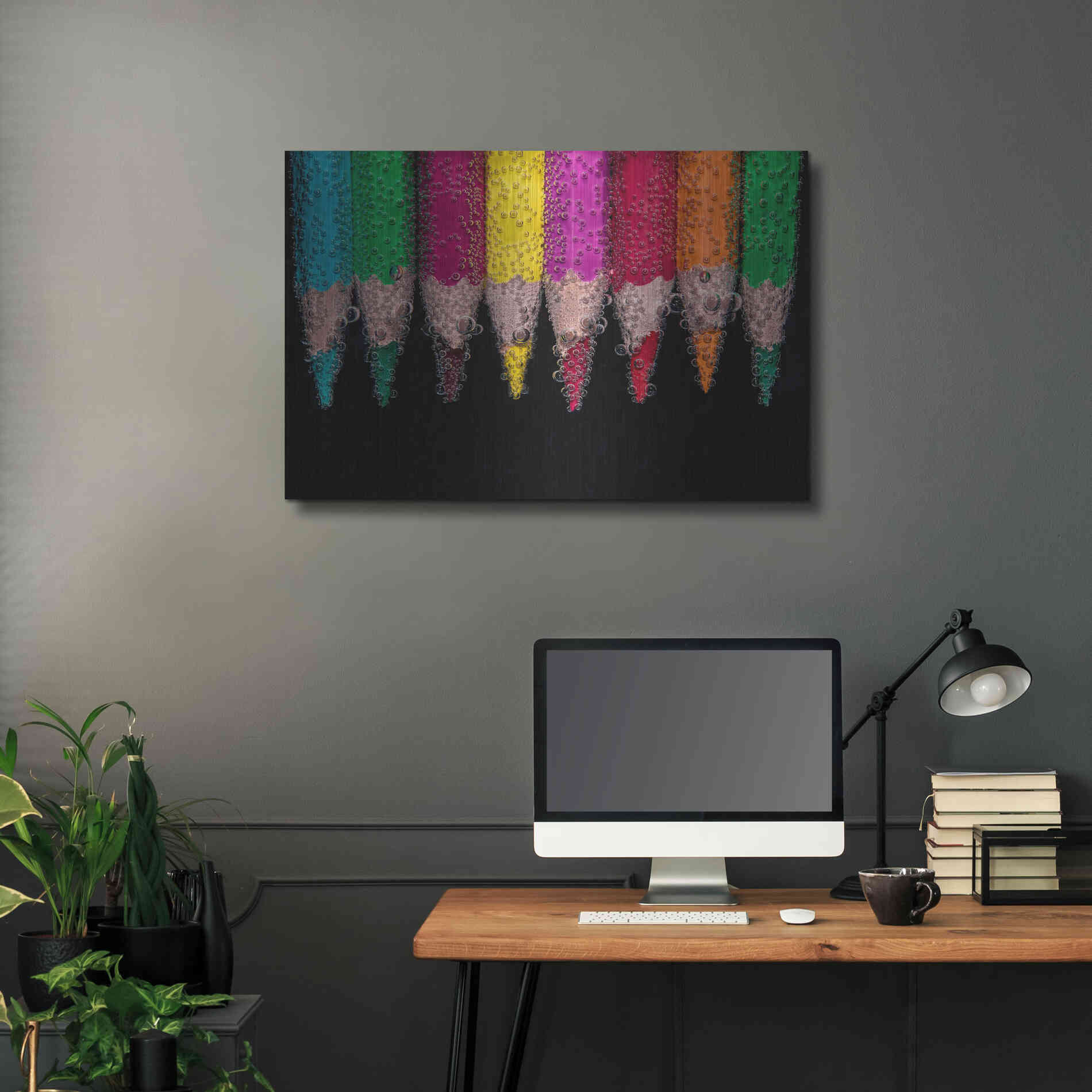 Luxe Metal Art 'Bubbly' by Epic Portfolio, Metal Wall Art,36x24