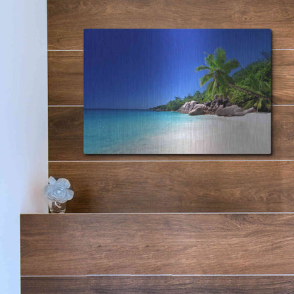 Luxe Metal Art 'Caribbean Paradise ' by Epic Portfolio, Metal Wall Art,16x12
