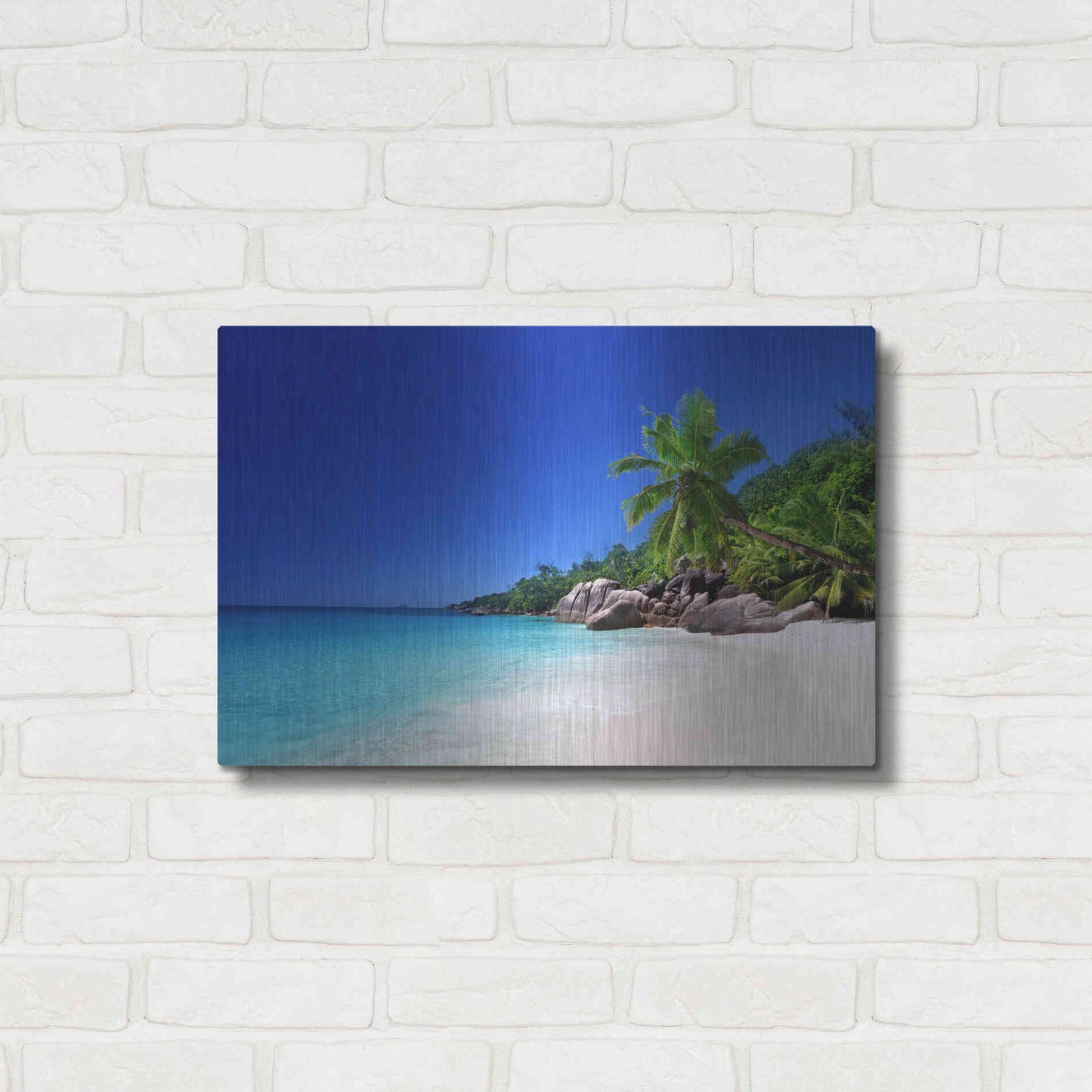Luxe Metal Art 'Caribbean Paradise ' by Epic Portfolio, Metal Wall Art,24x16