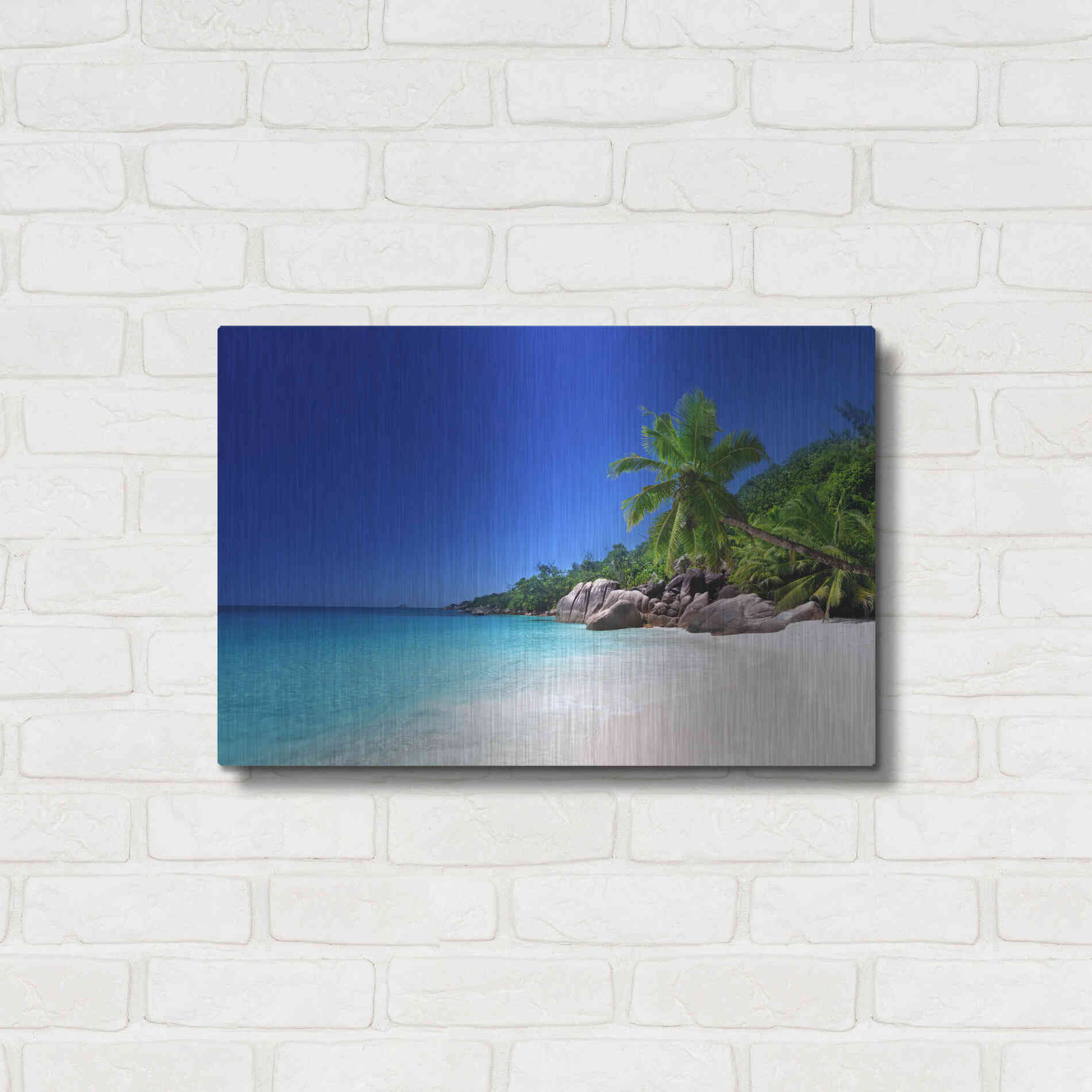 Luxe Metal Art 'Caribbean Paradise ' by Epic Portfolio, Metal Wall Art,24x16