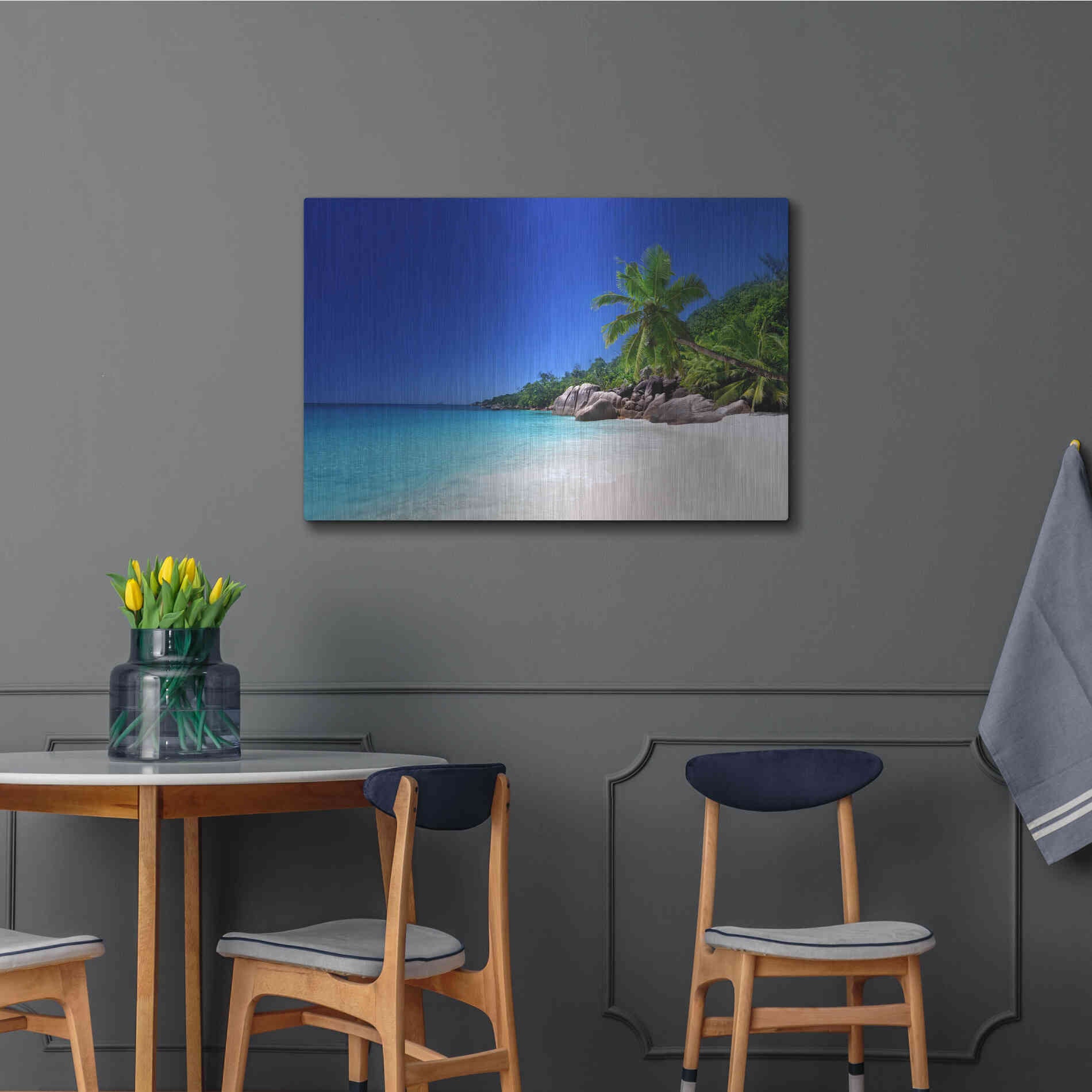 Luxe Metal Art 'Caribbean Paradise ' by Epic Portfolio, Metal Wall Art,36x24