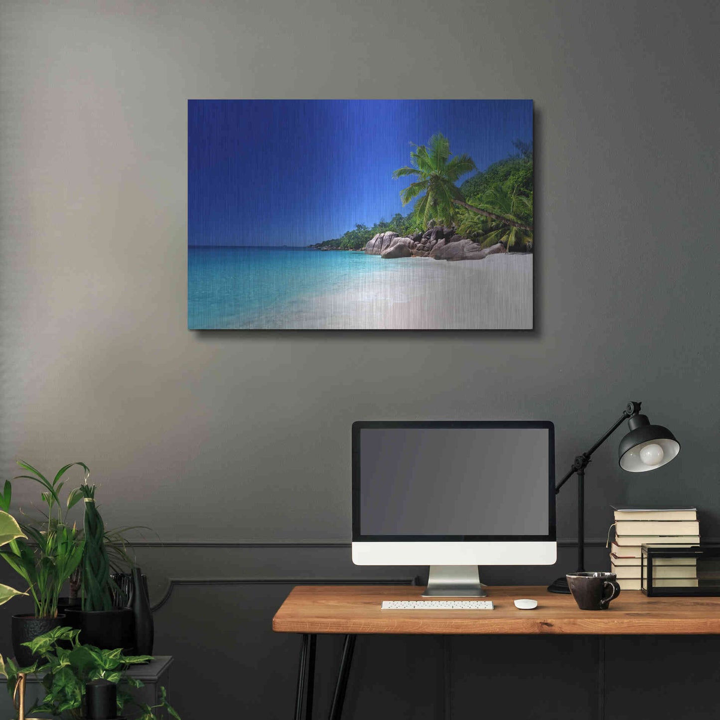 Luxe Metal Art 'Caribbean Paradise ' by Epic Portfolio, Metal Wall Art,36x24