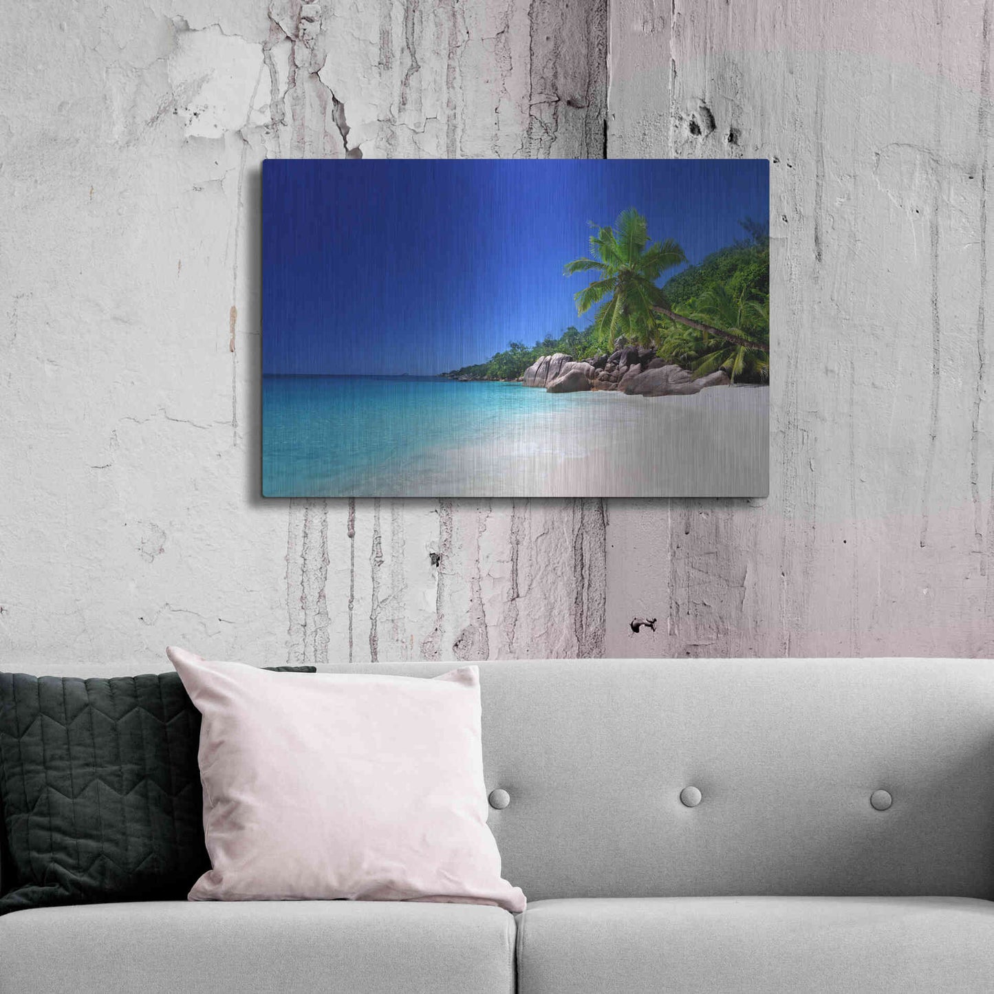 Luxe Metal Art 'Caribbean Paradise ' by Epic Portfolio, Metal Wall Art,36x24