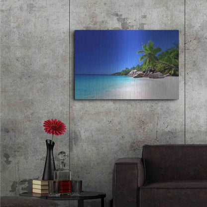 Luxe Metal Art 'Caribbean Paradise ' by Epic Portfolio, Metal Wall Art,36x24