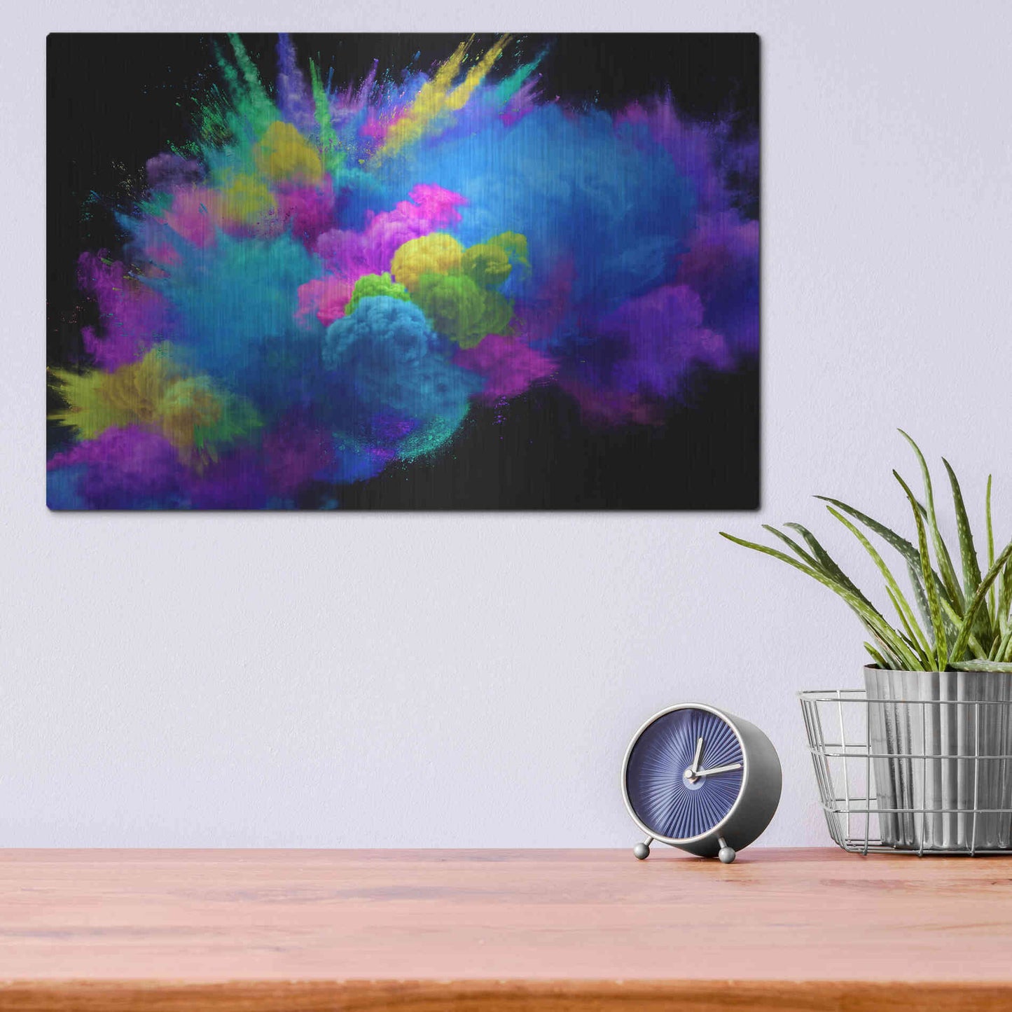 Luxe Metal Art 'Colorful Avalanche' by Epic Portfolio, Metal Wall Art,16x12