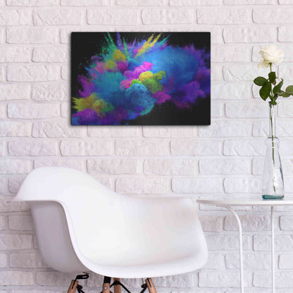 Luxe Metal Art 'Colorful Avalanche' by Epic Portfolio, Metal Wall Art,24x16