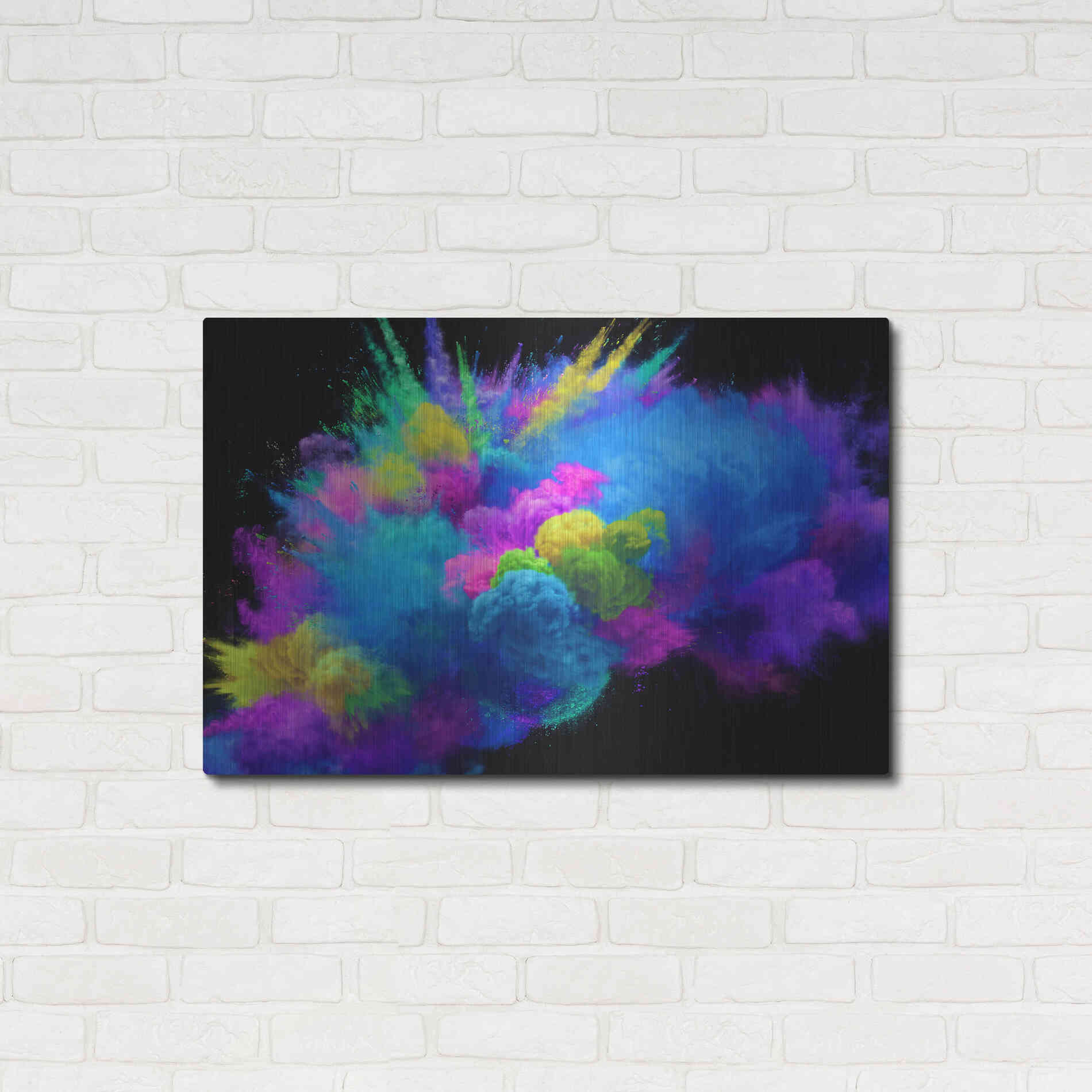 Luxe Metal Art 'Colorful Avalanche' by Epic Portfolio, Metal Wall Art,36x24