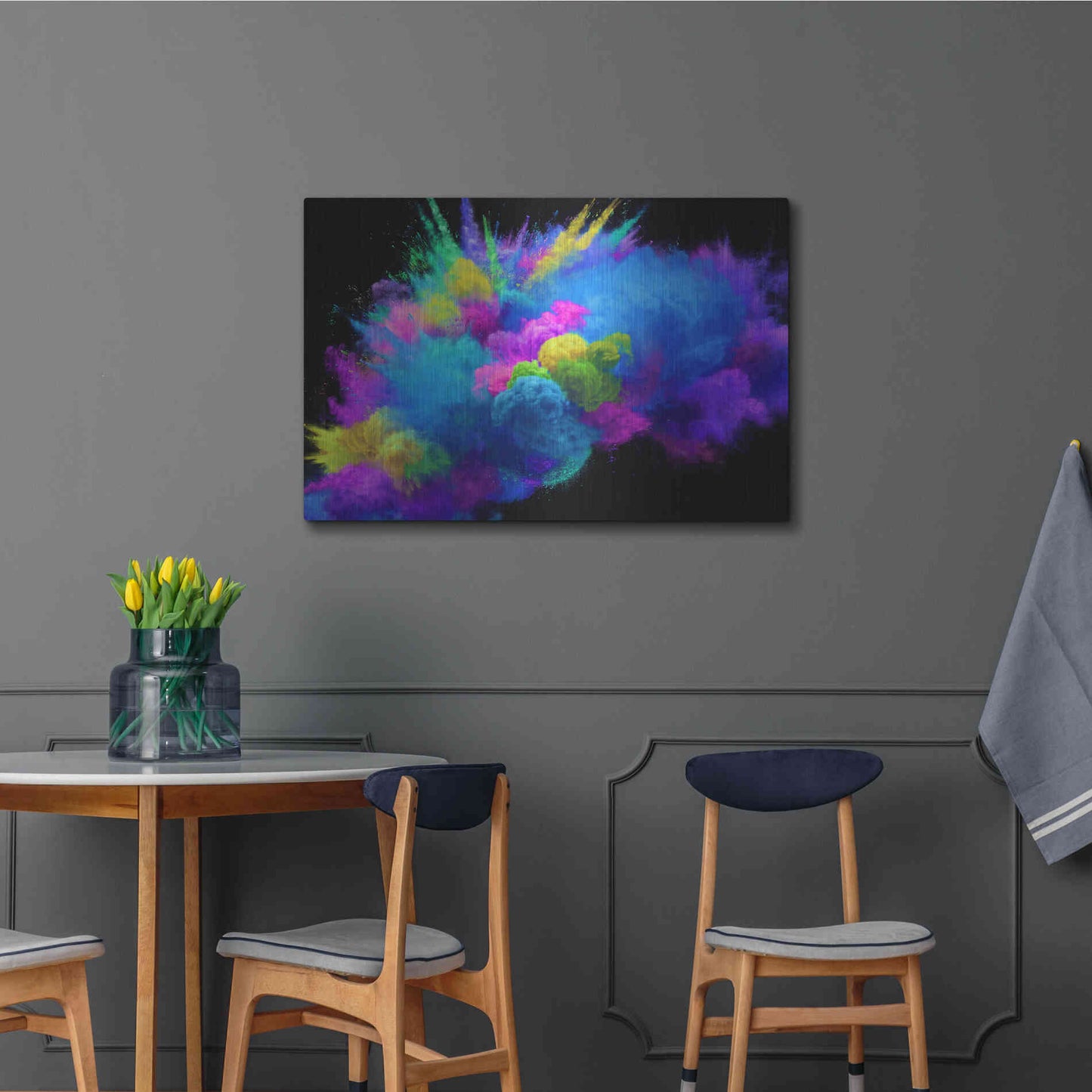Luxe Metal Art 'Colorful Avalanche' by Epic Portfolio, Metal Wall Art,36x24