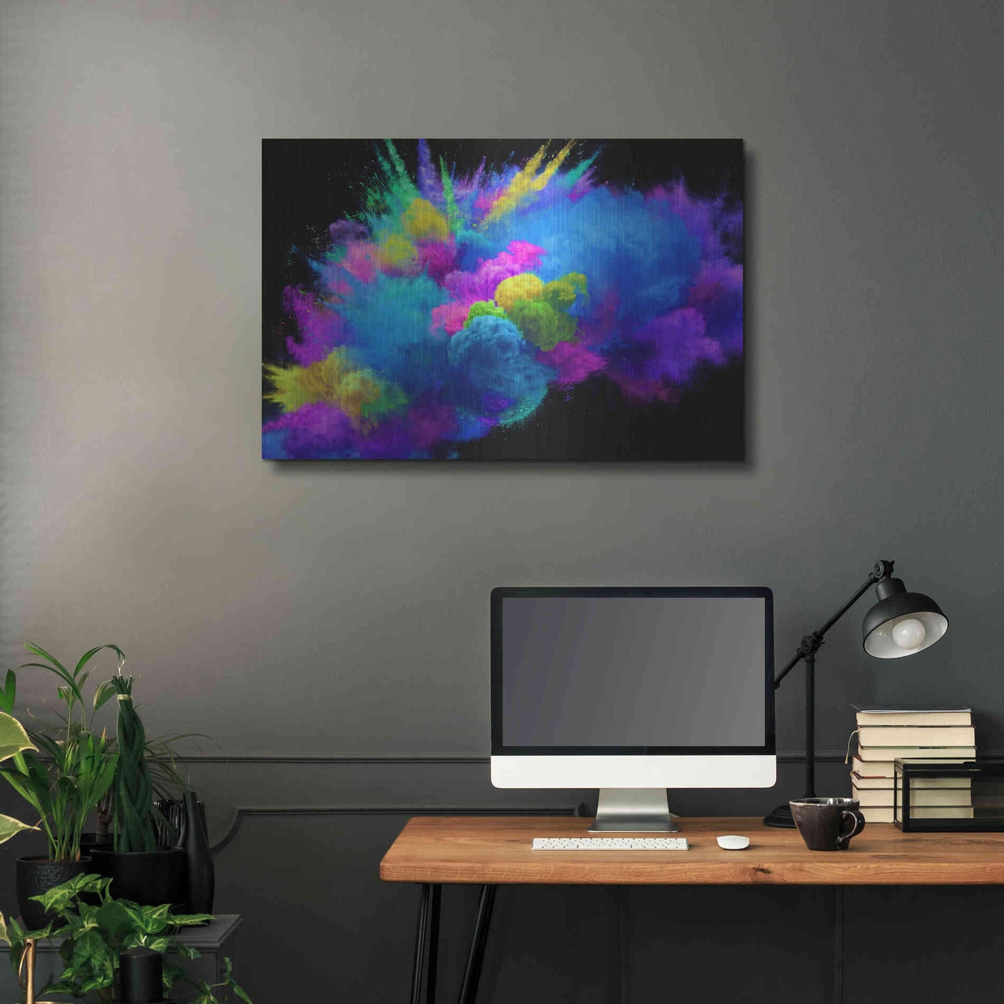 Luxe Metal Art 'Colorful Avalanche' by Epic Portfolio, Metal Wall Art,36x24