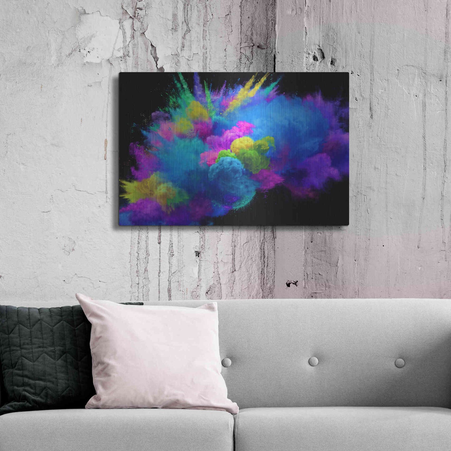 Luxe Metal Art 'Colorful Avalanche' by Epic Portfolio, Metal Wall Art,36x24