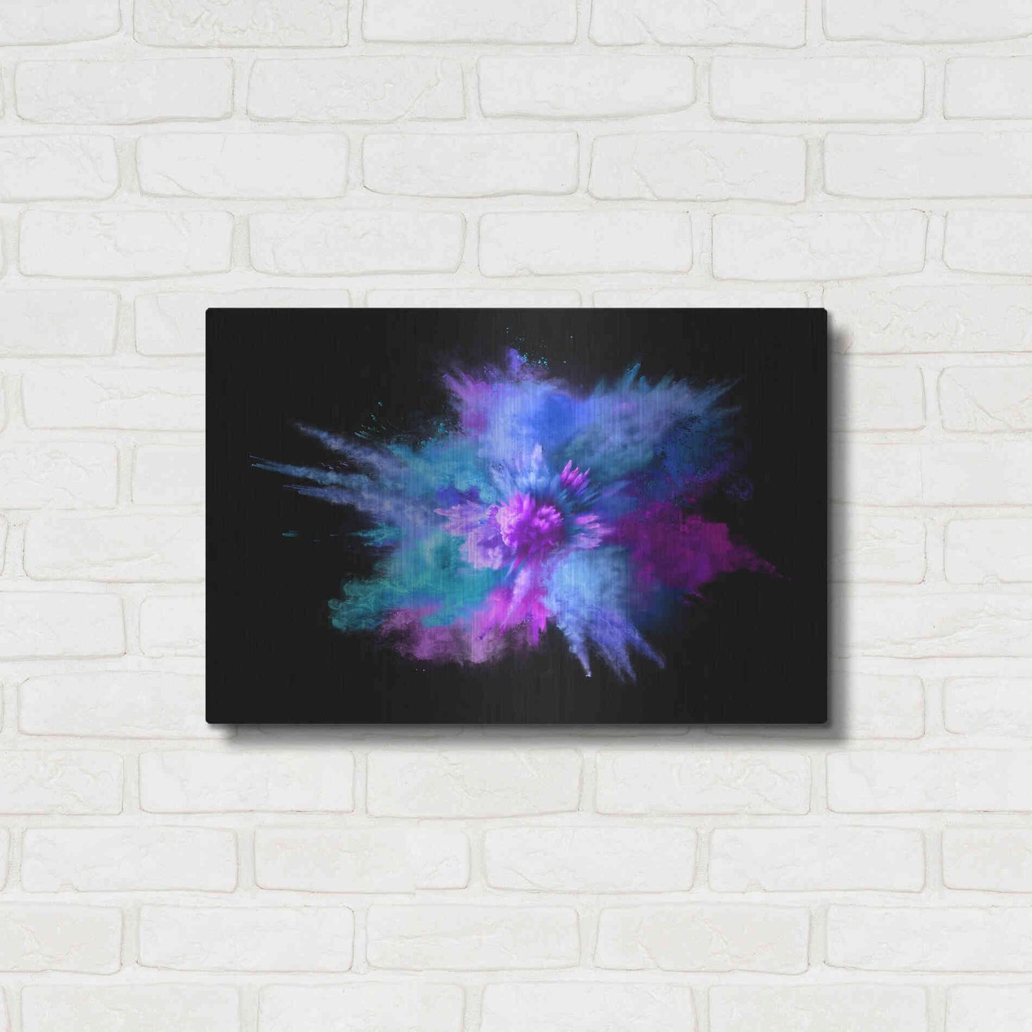 Luxe Metal Art 'Colorful Big Bang' by Epic Portfolio, Metal Wall Art,24x16