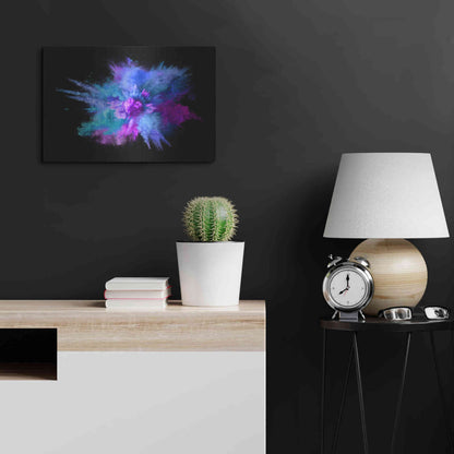 Luxe Metal Art 'Colorful Big Bang' by Epic Portfolio, Metal Wall Art,24x16