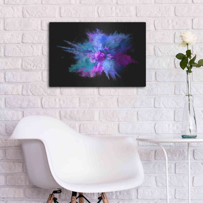 Luxe Metal Art 'Colorful Big Bang' by Epic Portfolio, Metal Wall Art,24x16