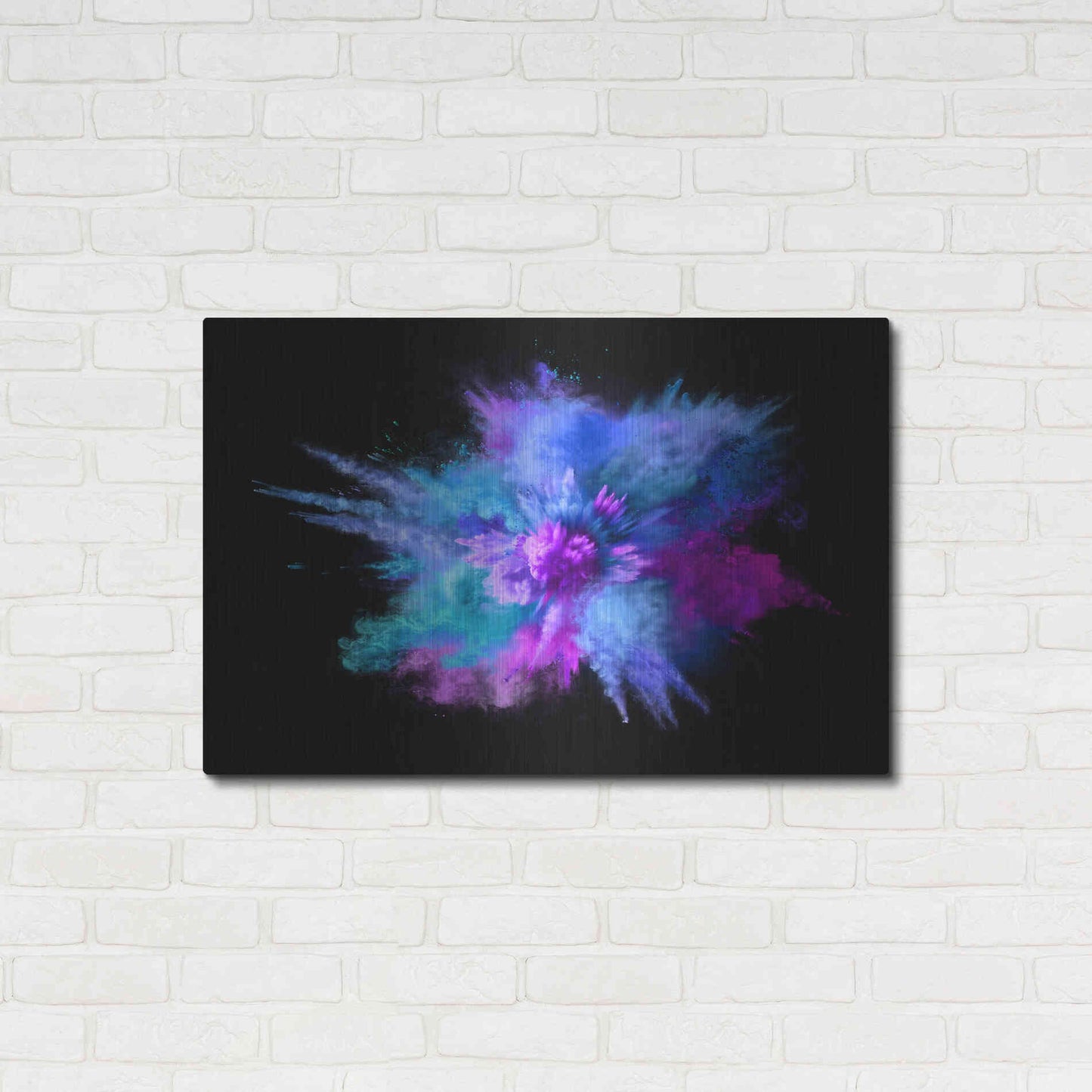 Luxe Metal Art 'Colorful Big Bang' by Epic Portfolio, Metal Wall Art,36x24