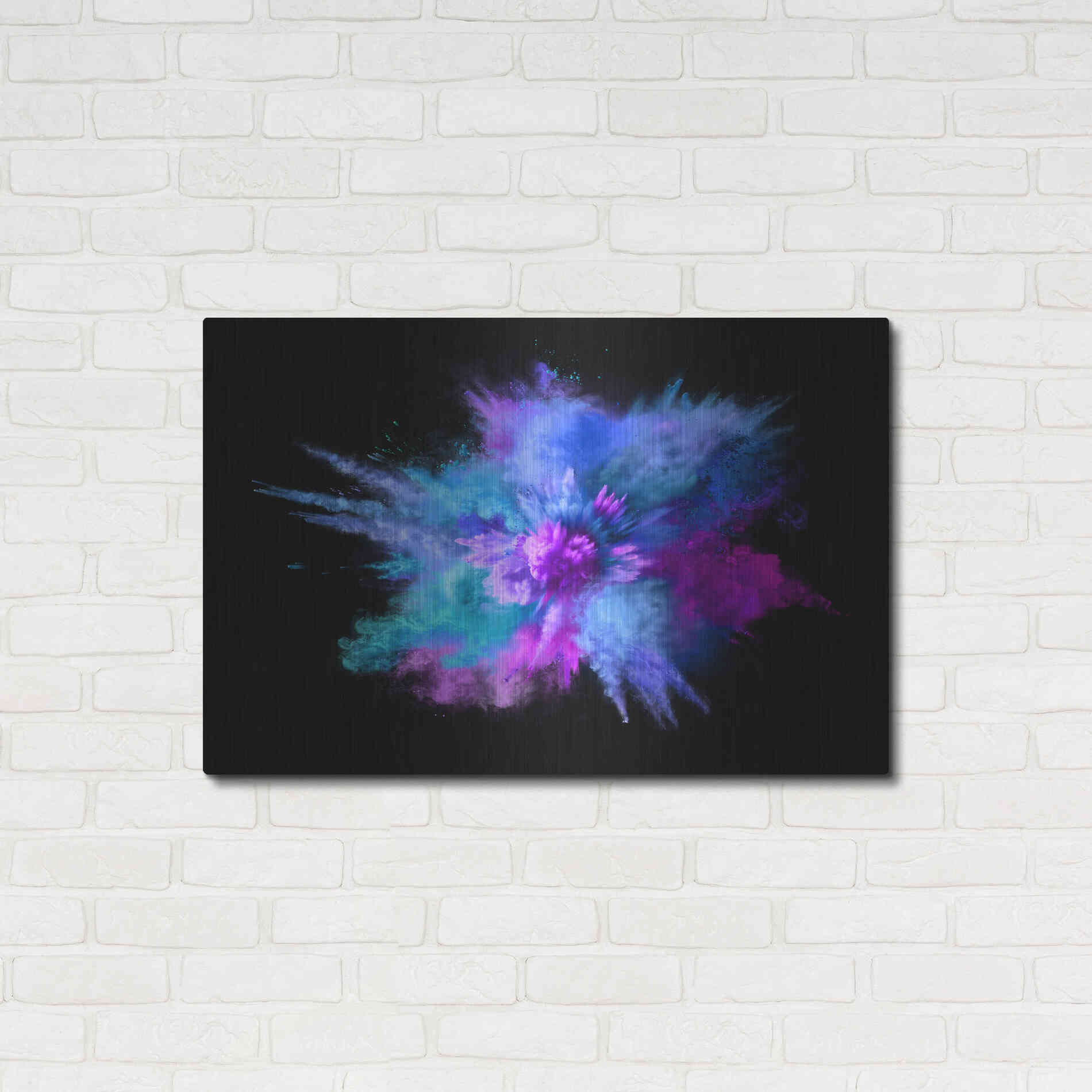 Luxe Metal Art 'Colorful Big Bang' by Epic Portfolio, Metal Wall Art,36x24