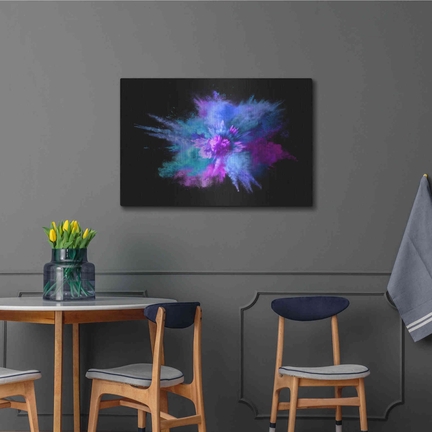 Luxe Metal Art 'Colorful Big Bang' by Epic Portfolio, Metal Wall Art,36x24