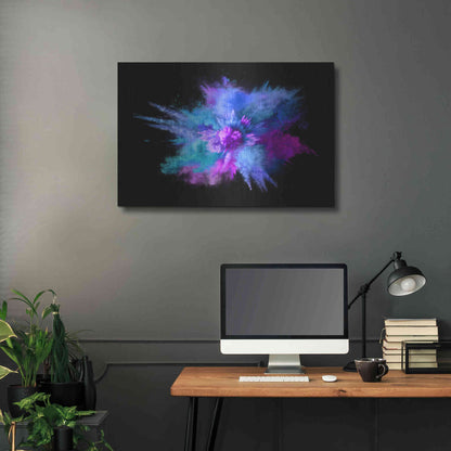 Luxe Metal Art 'Colorful Big Bang' by Epic Portfolio, Metal Wall Art,36x24