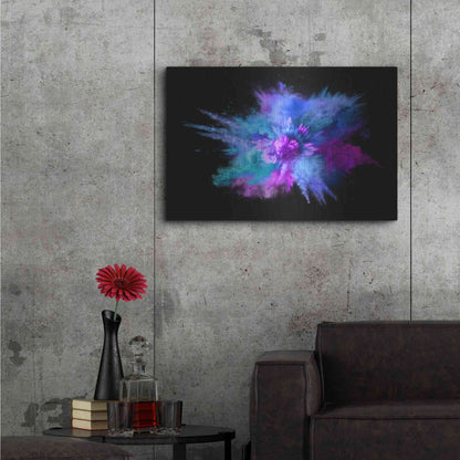 Luxe Metal Art 'Colorful Big Bang' by Epic Portfolio, Metal Wall Art,36x24
