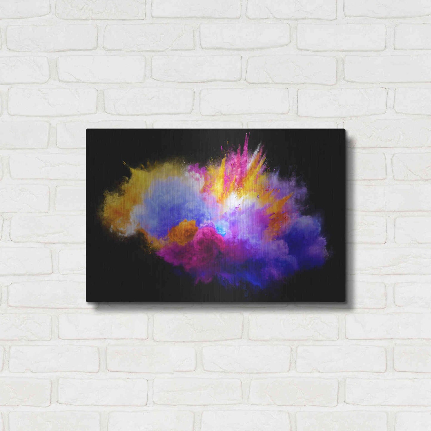 Luxe Metal Art 'Colorful Eruption ' by Epic Portfolio, Metal Wall Art,24x16