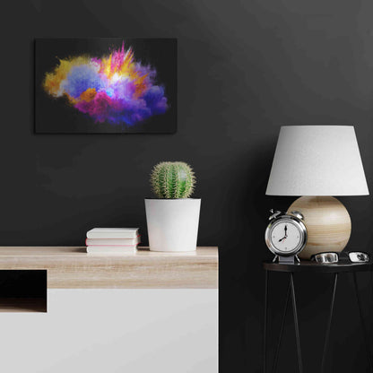 Luxe Metal Art 'Colorful Eruption ' by Epic Portfolio, Metal Wall Art,24x16