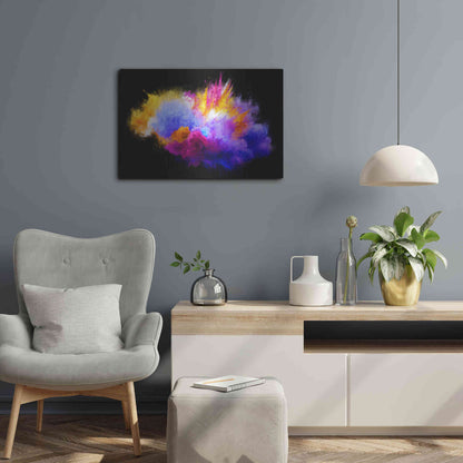 Luxe Metal Art 'Colorful Eruption ' by Epic Portfolio, Metal Wall Art,24x16