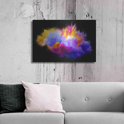 Luxe Metal Art 'Colorful Eruption ' by Epic Portfolio, Metal Wall Art,36x24