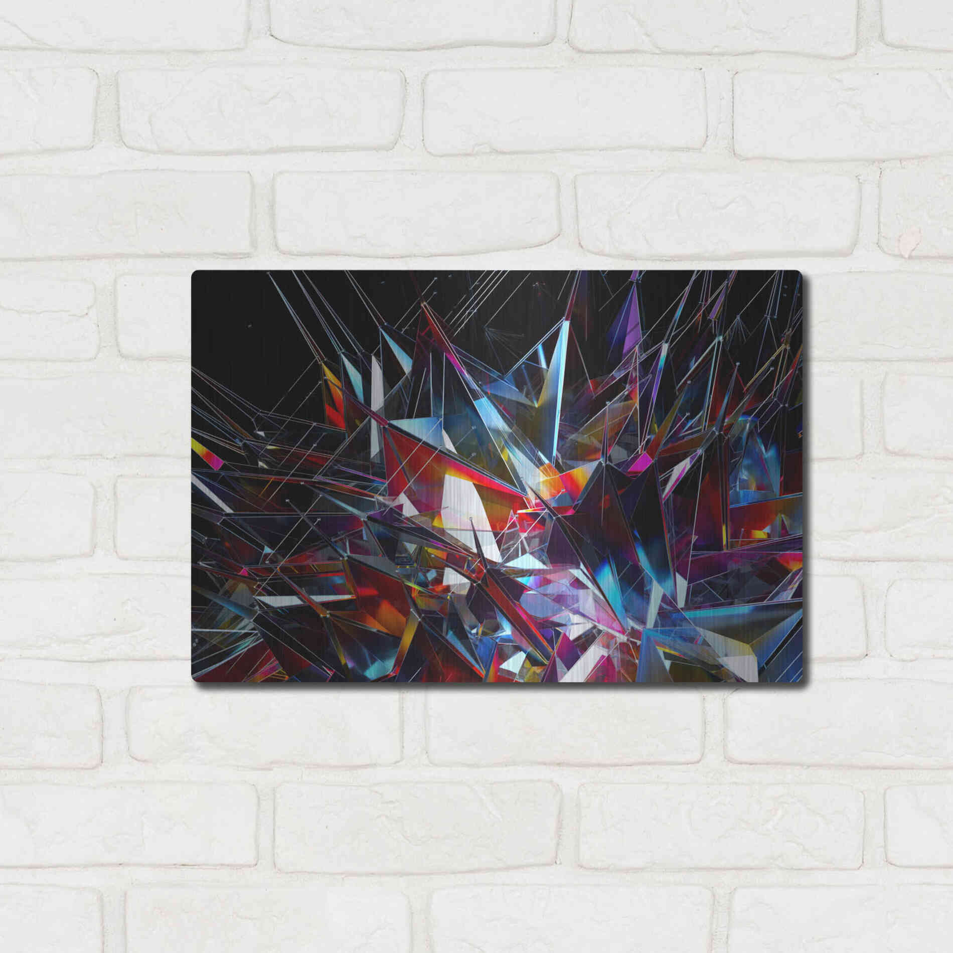 Luxe Metal Art 'Cristalino' by Epic Portfolio, Metal Wall Art,16x12