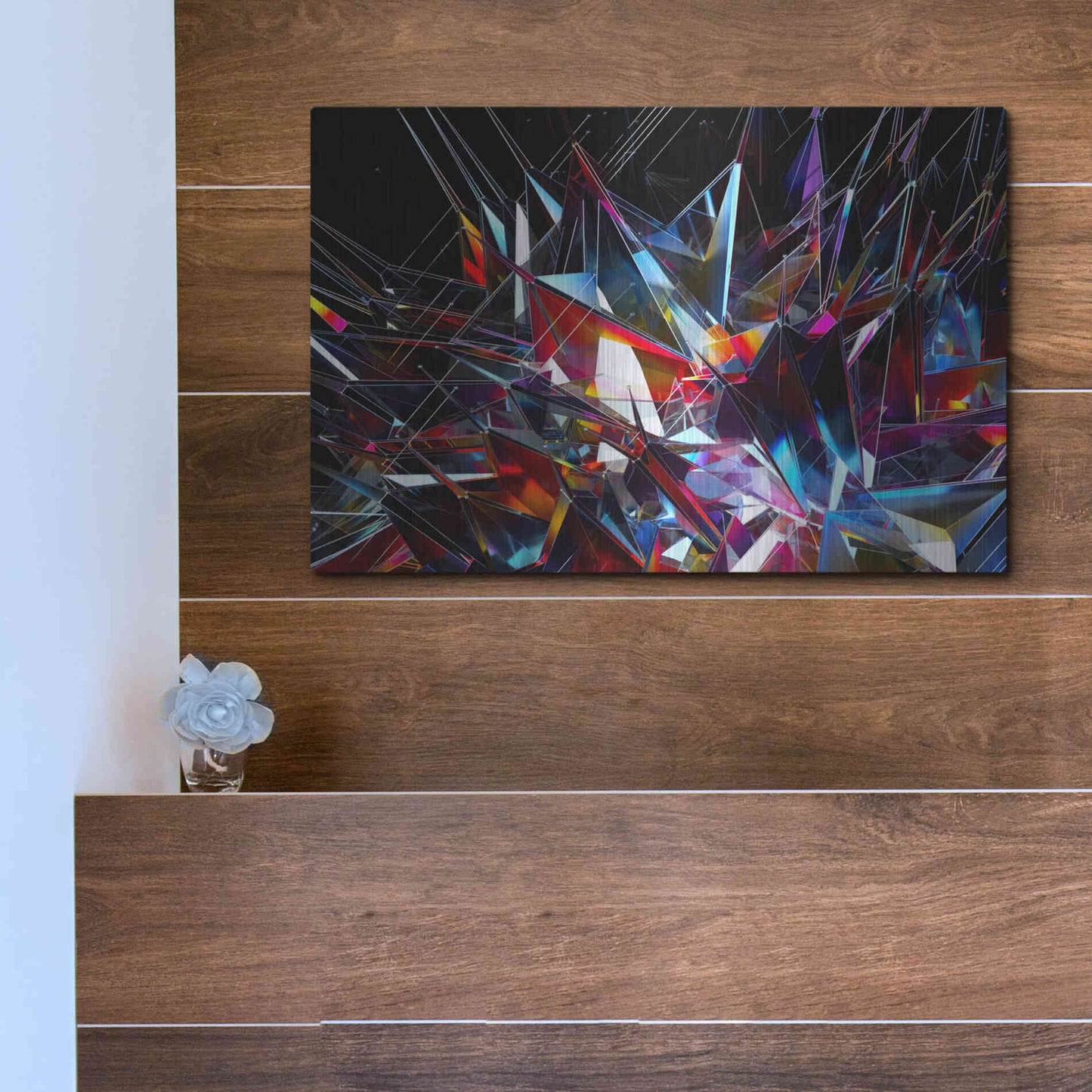 Luxe Metal Art 'Cristalino' by Epic Portfolio, Metal Wall Art,16x12