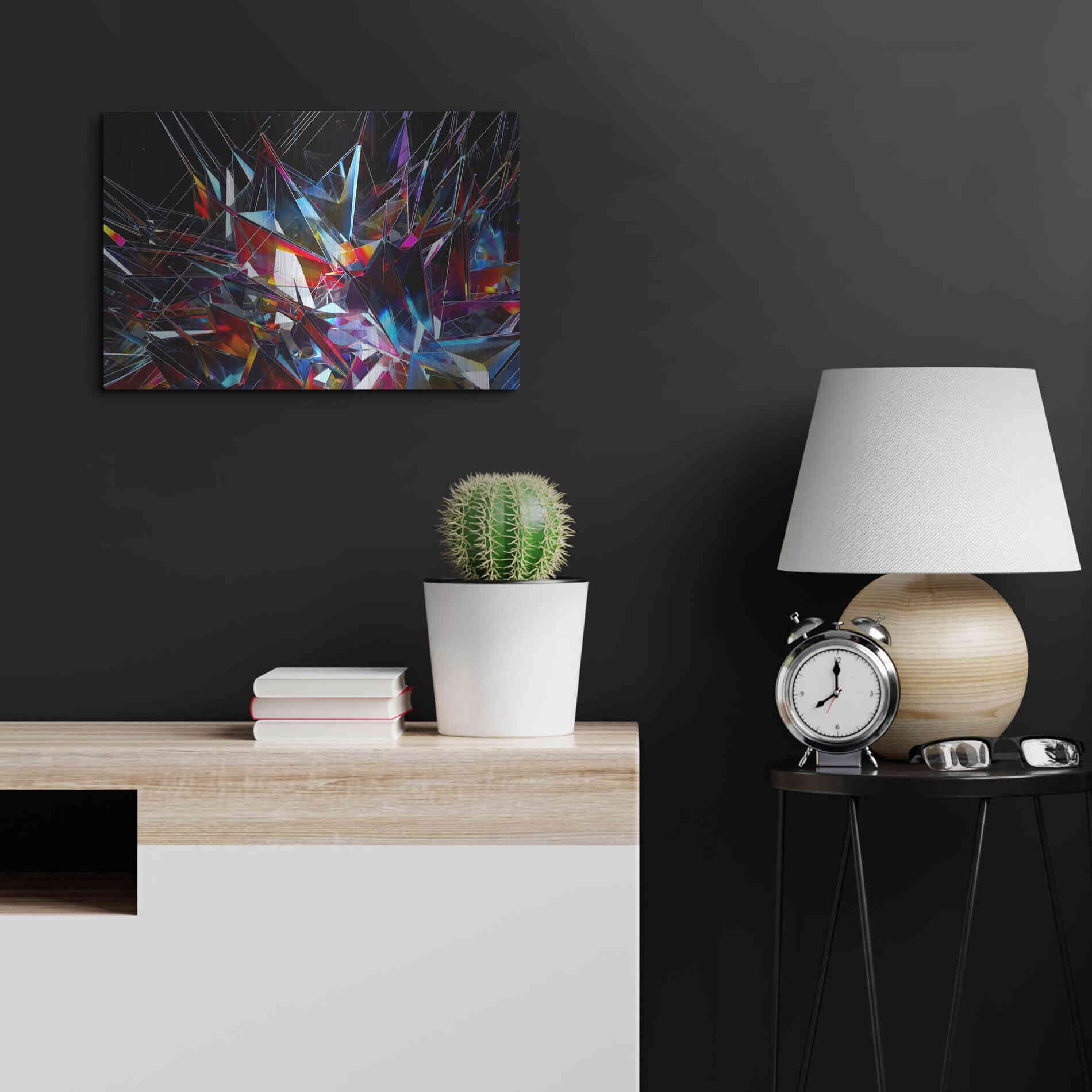 Luxe Metal Art 'Cristalino' by Epic Portfolio, Metal Wall Art,24x16