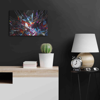 Luxe Metal Art 'Cristalino' by Epic Portfolio, Metal Wall Art,24x16