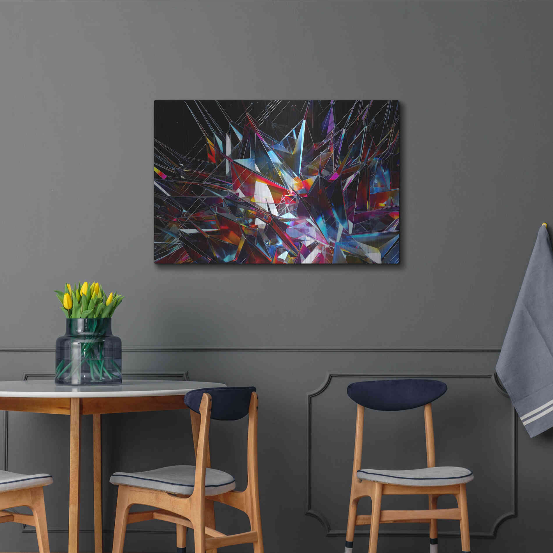 Luxe Metal Art 'Cristalino' by Epic Portfolio, Metal Wall Art,36x24