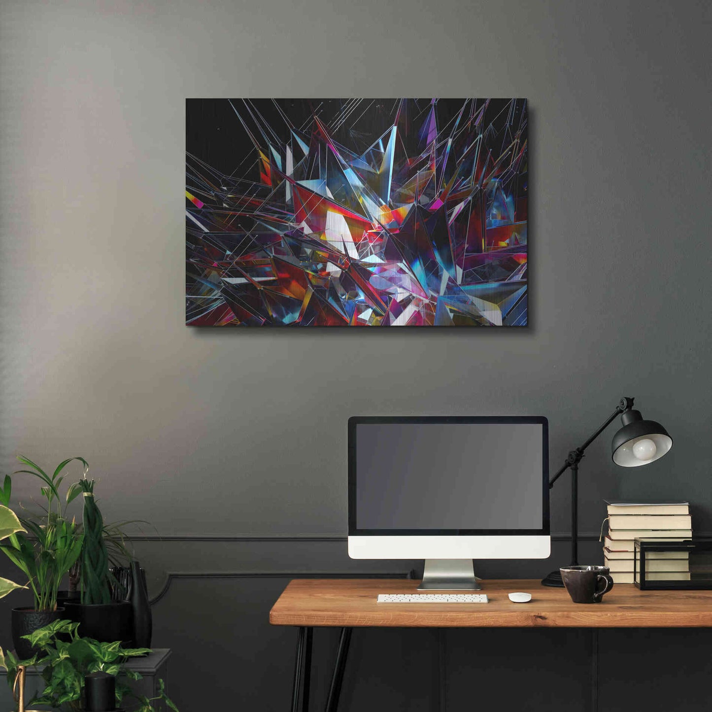 Luxe Metal Art 'Cristalino' by Epic Portfolio, Metal Wall Art,36x24