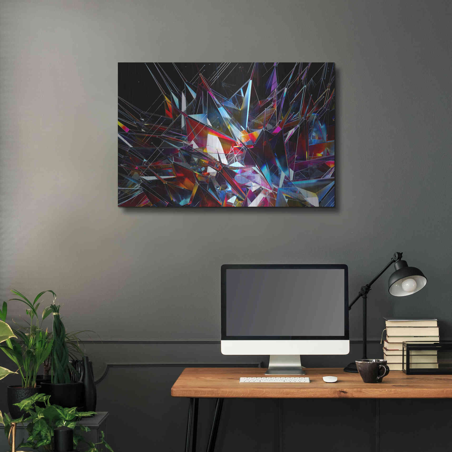 Luxe Metal Art 'Cristalino' by Epic Portfolio, Metal Wall Art,36x24