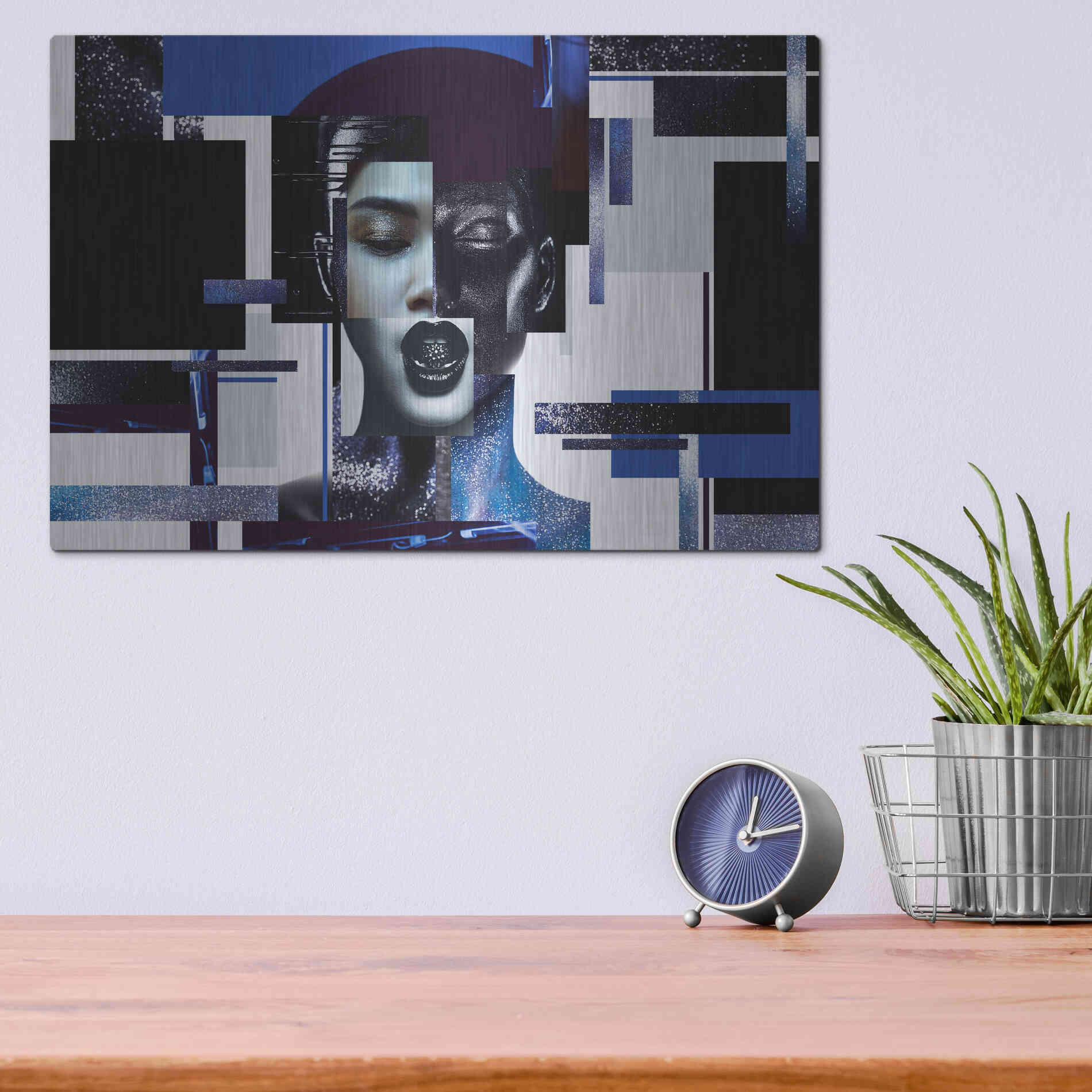 Luxe Metal Art 'Deconstructed Beauty' by Epic Portfolio, Metal Wall Art,16x12