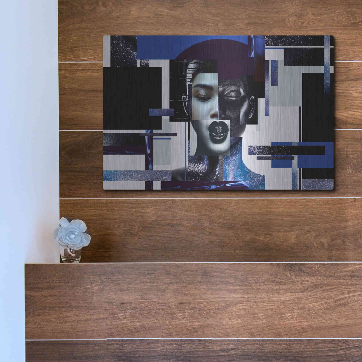 Luxe Metal Art 'Deconstructed Beauty' by Epic Portfolio, Metal Wall Art,16x12