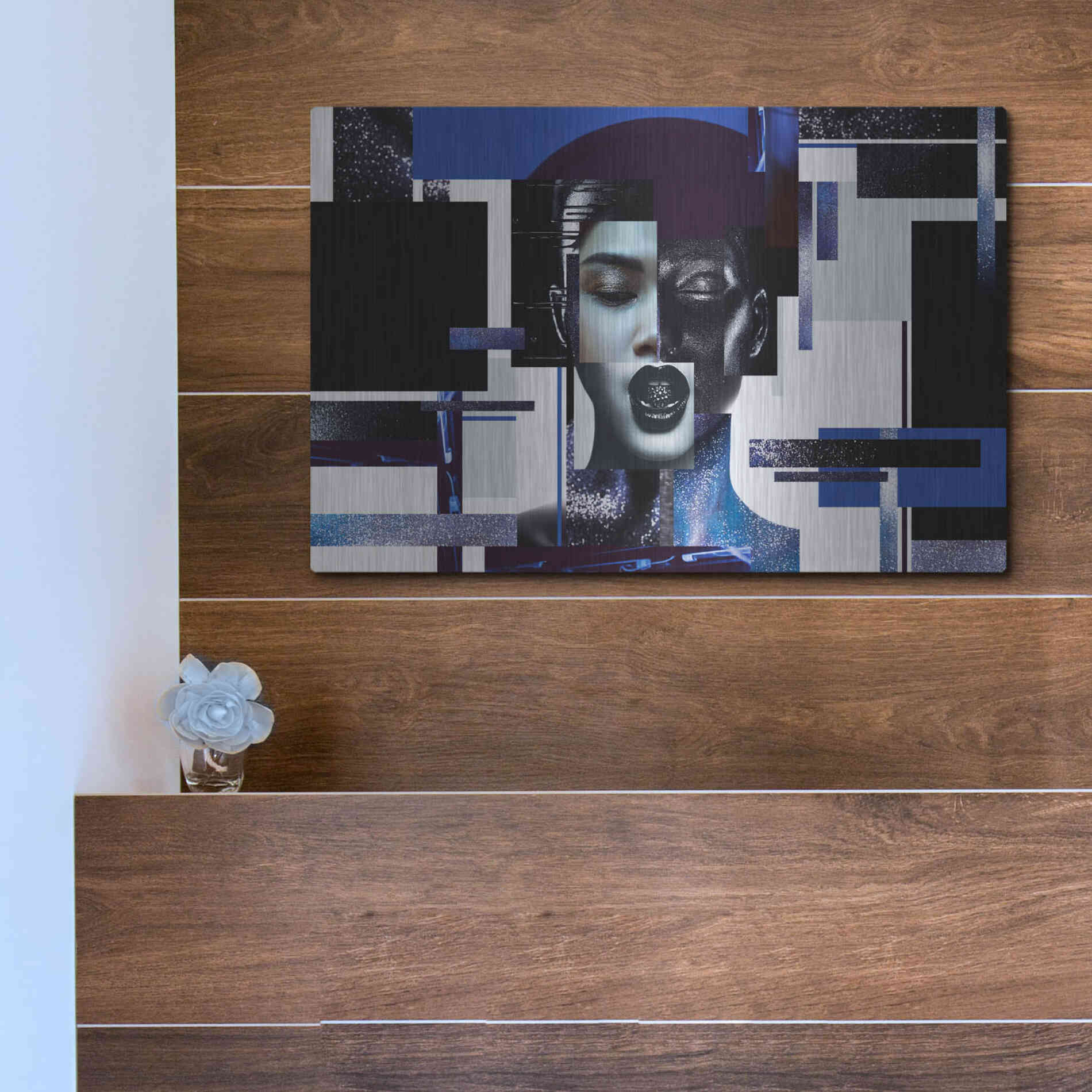 Luxe Metal Art 'Deconstructed Beauty' by Epic Portfolio, Metal Wall Art,16x12