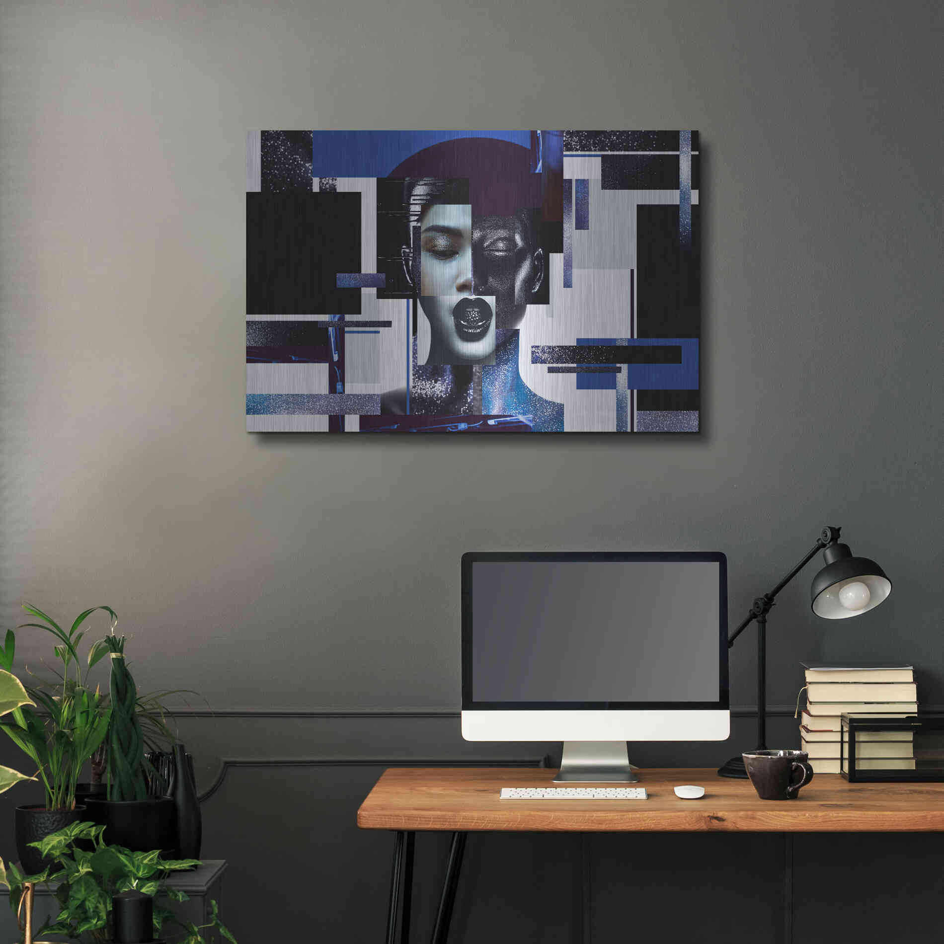 Luxe Metal Art 'Deconstructed Beauty' by Epic Portfolio, Metal Wall Art,36x24