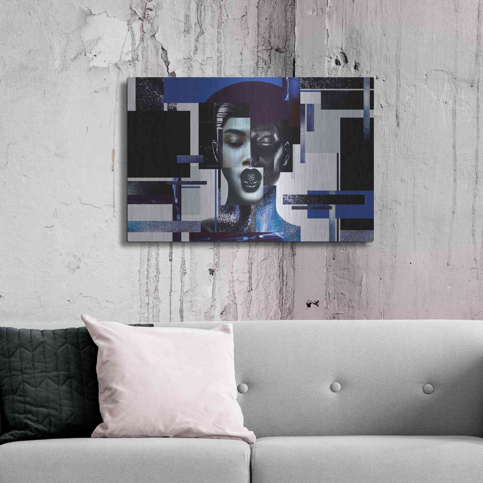 Luxe Metal Art 'Deconstructed Beauty' by Epic Portfolio, Metal Wall Art,36x24