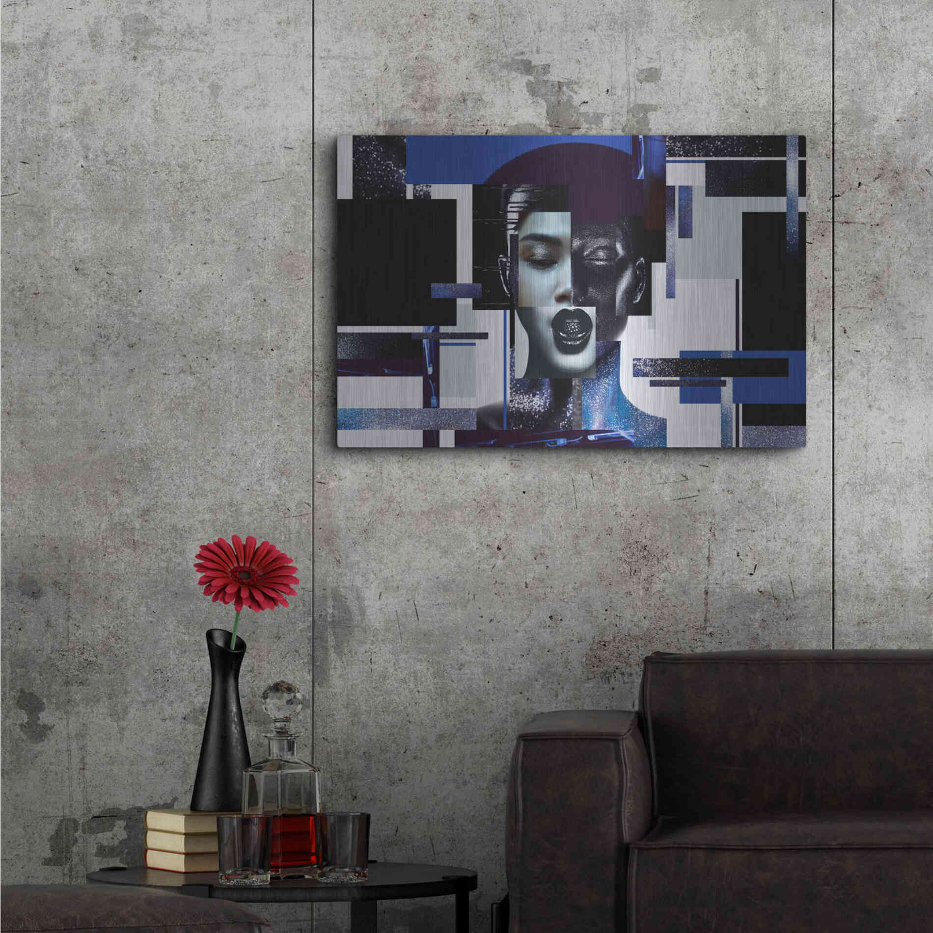 Luxe Metal Art 'Deconstructed Beauty' by Epic Portfolio, Metal Wall Art,36x24