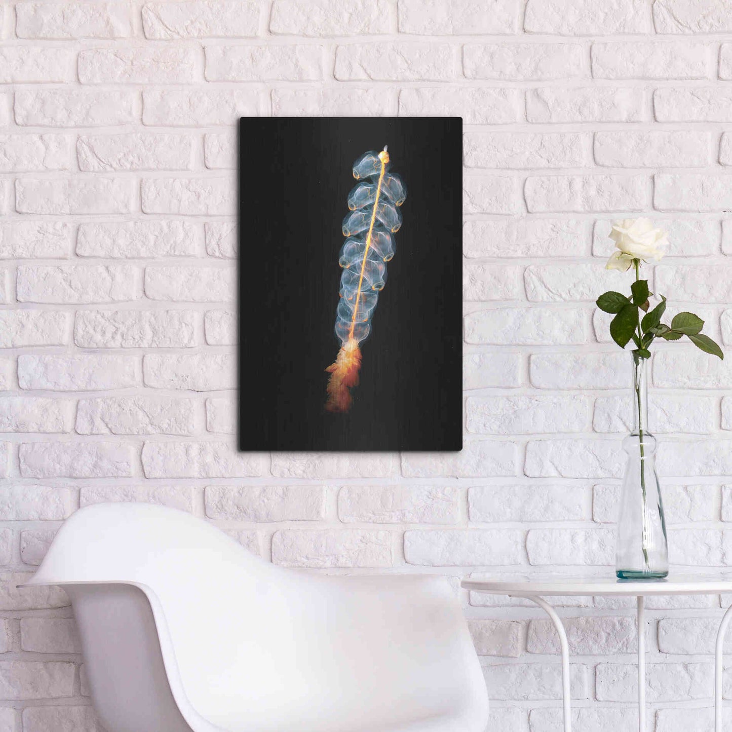 Luxe Metal Art 'Deep Sea Rocket' by Epic Portfolio, Metal Wall Art,16x24