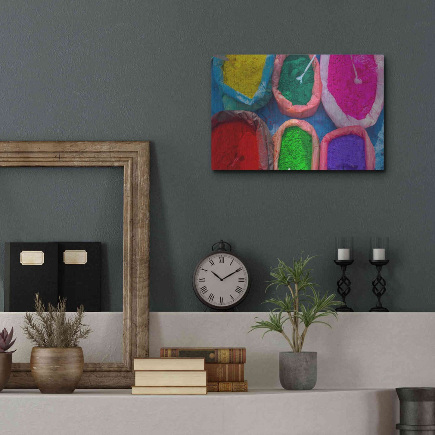 Luxe Metal Art 'Dry Powder' by Epic Portfolio, Metal Wall Art,16x12