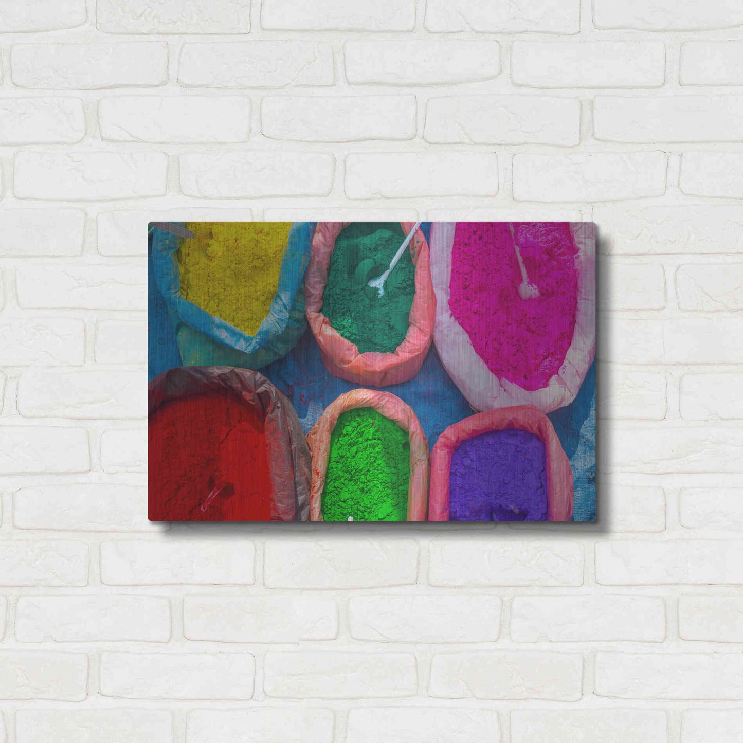 Luxe Metal Art 'Dry Powder' by Epic Portfolio, Metal Wall Art,24x16