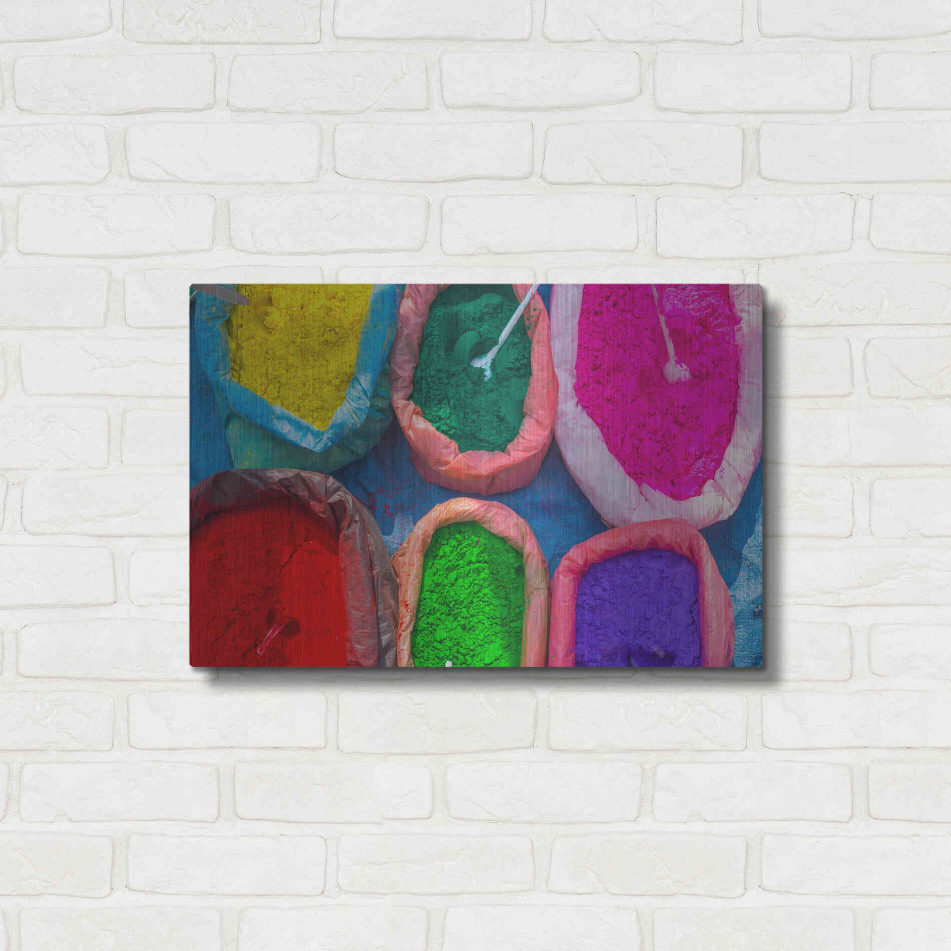 Luxe Metal Art 'Dry Powder' by Epic Portfolio, Metal Wall Art,24x16