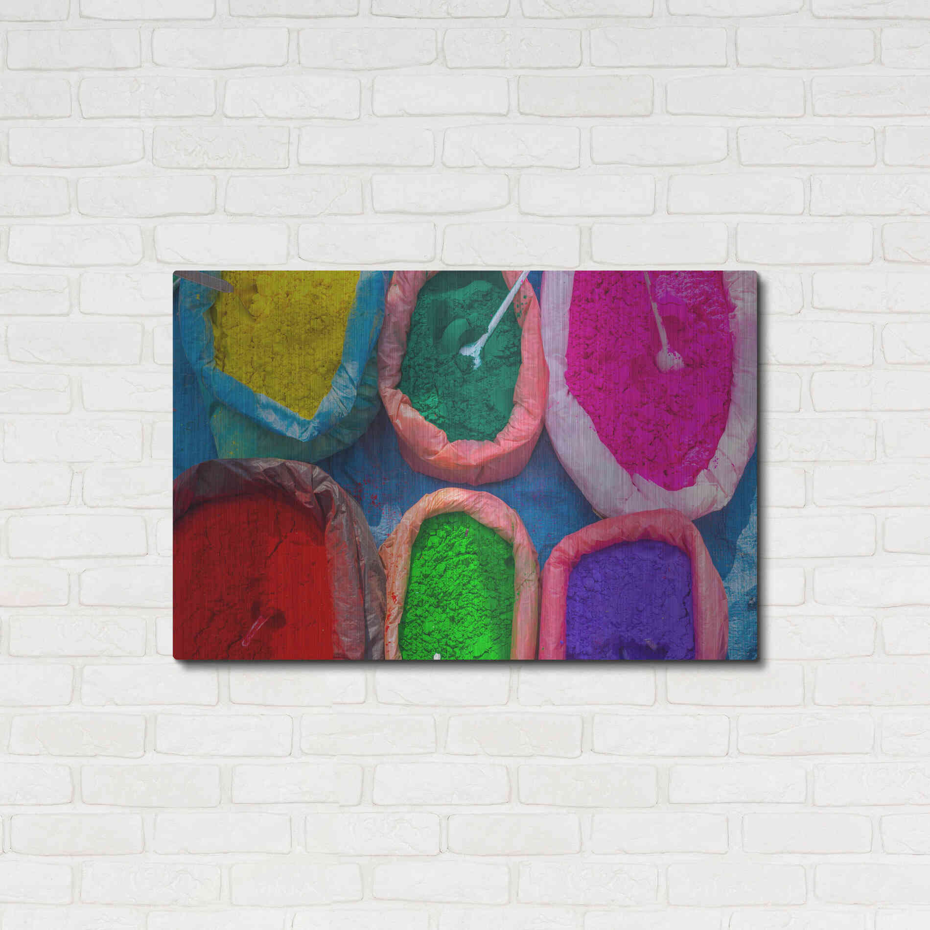 Luxe Metal Art 'Dry Powder' by Epic Portfolio, Metal Wall Art,36x24