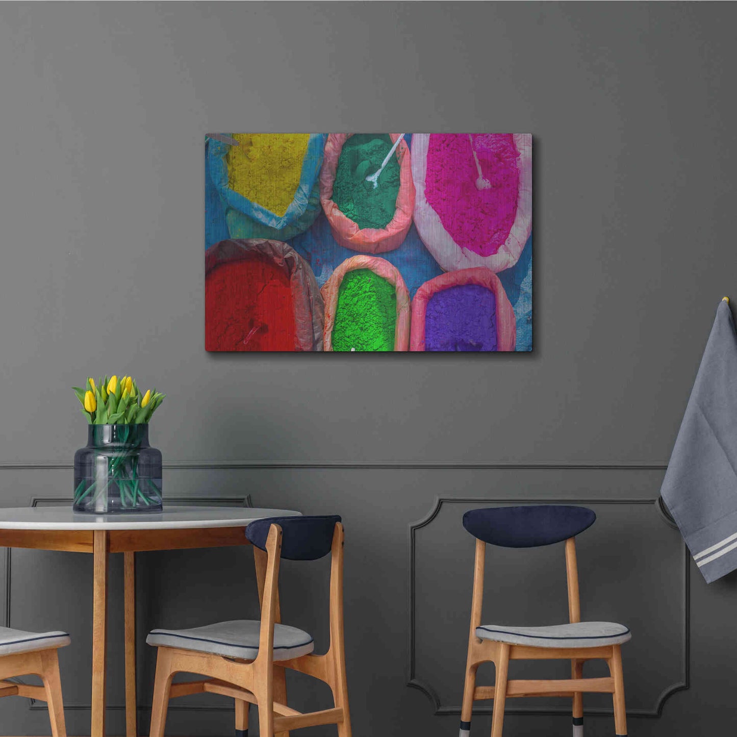 Luxe Metal Art 'Dry Powder' by Epic Portfolio, Metal Wall Art,36x24