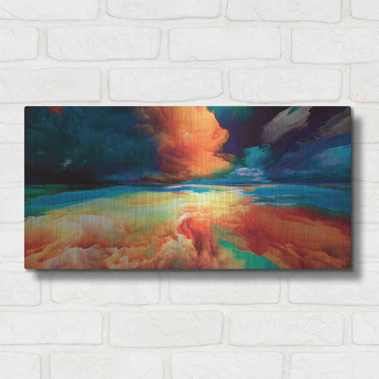 Luxe Metal Art 'Emotional Anger' by Epic Portfolio, Metal Wall Art,24x12