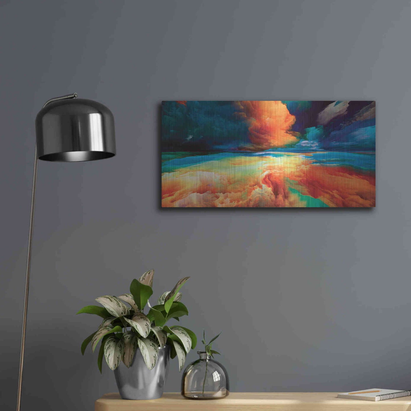 Luxe Metal Art 'Emotional Anger' by Epic Portfolio, Metal Wall Art,24x12