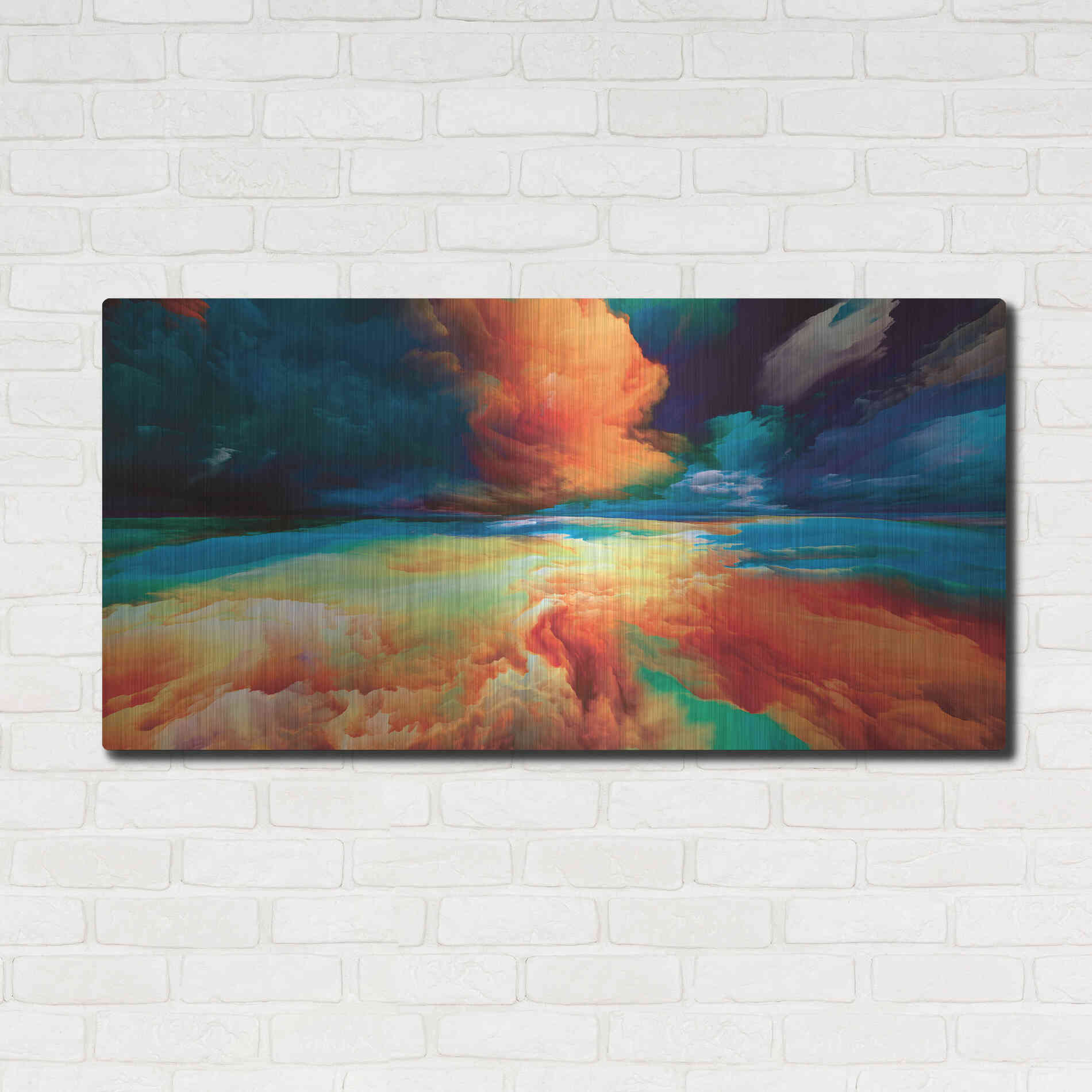 Luxe Metal Art 'Emotional Anger' by Epic Portfolio, Metal Wall Art,48x24