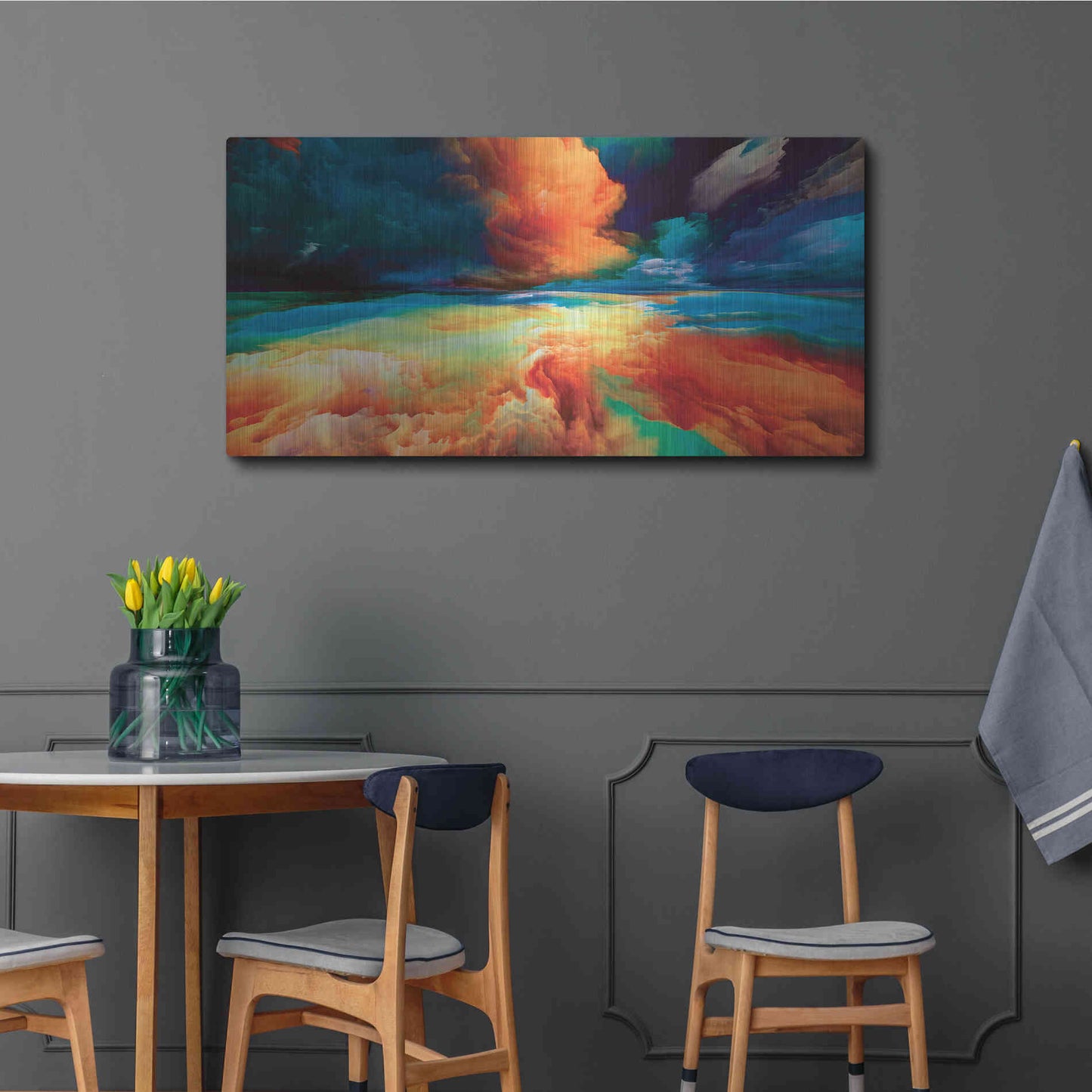 Luxe Metal Art 'Emotional Anger' by Epic Portfolio, Metal Wall Art,48x24